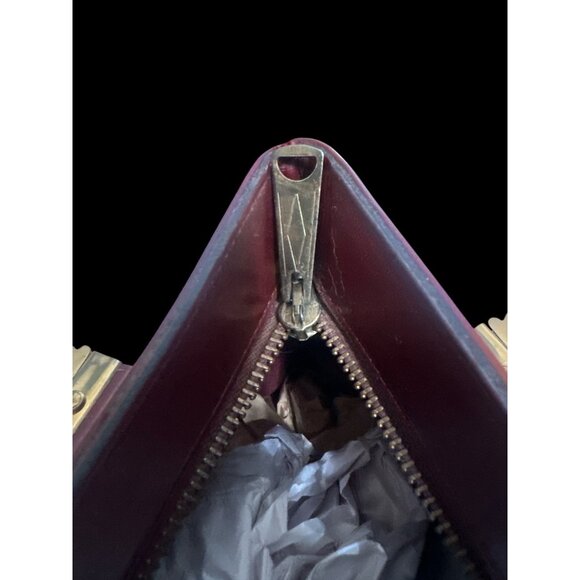 VTG Etienne Aigner Oxblood Red Leather Shoulder Bag & Belt Set 70s-80s Germany - Picture 8 of 13